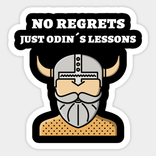 No regrets just Odin´s lessons Sticker